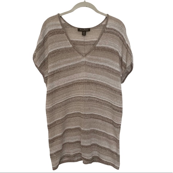 Tommy Bahama Linen Cotton V-neck Sweater - Picture 1 of 14